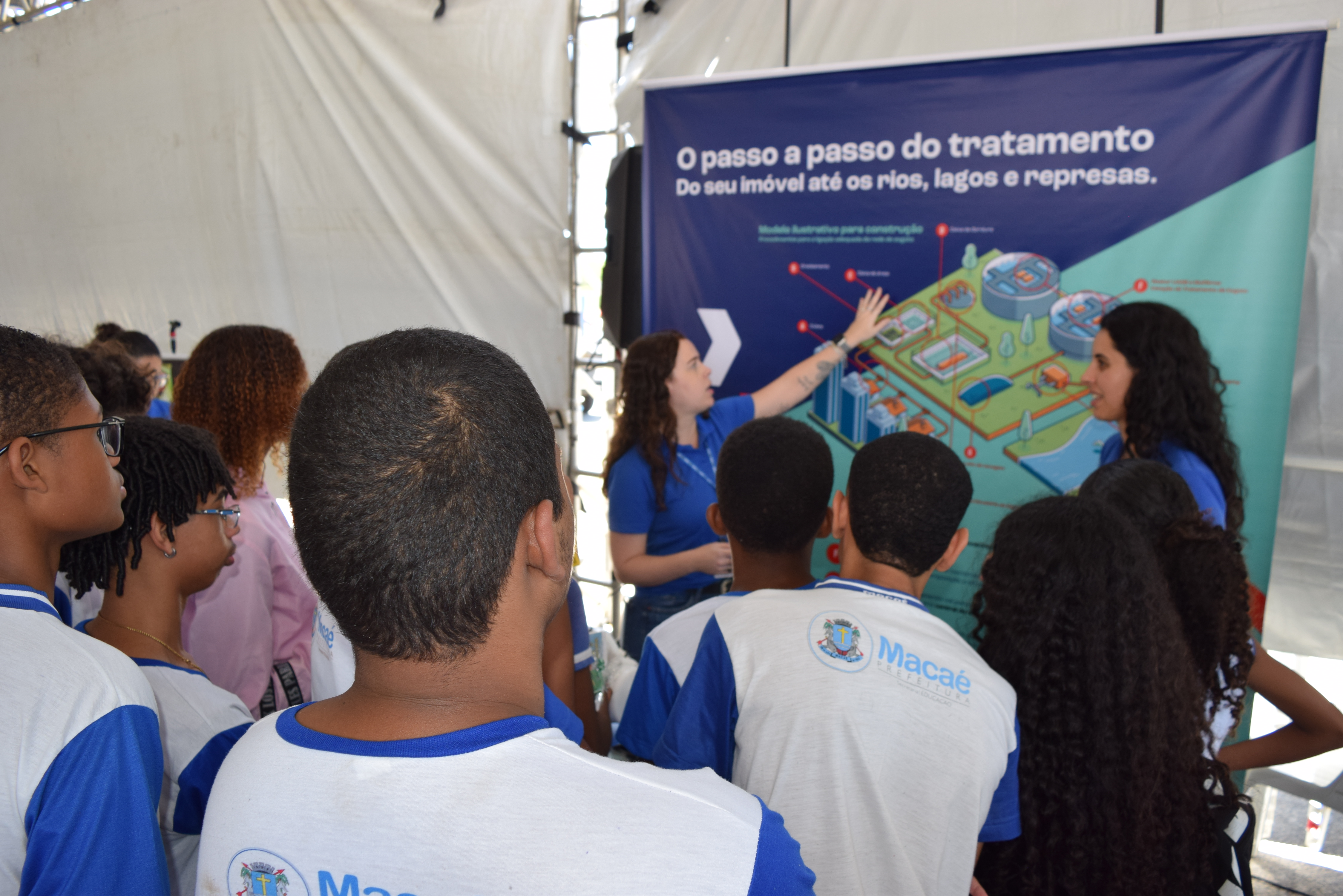 O saneamento básico ganhou destaque com apresentação da BRK na XI Feira das Ciências de Macaé-RJ, evento integrante da Semana Nacional de Ciência e Tecnologia