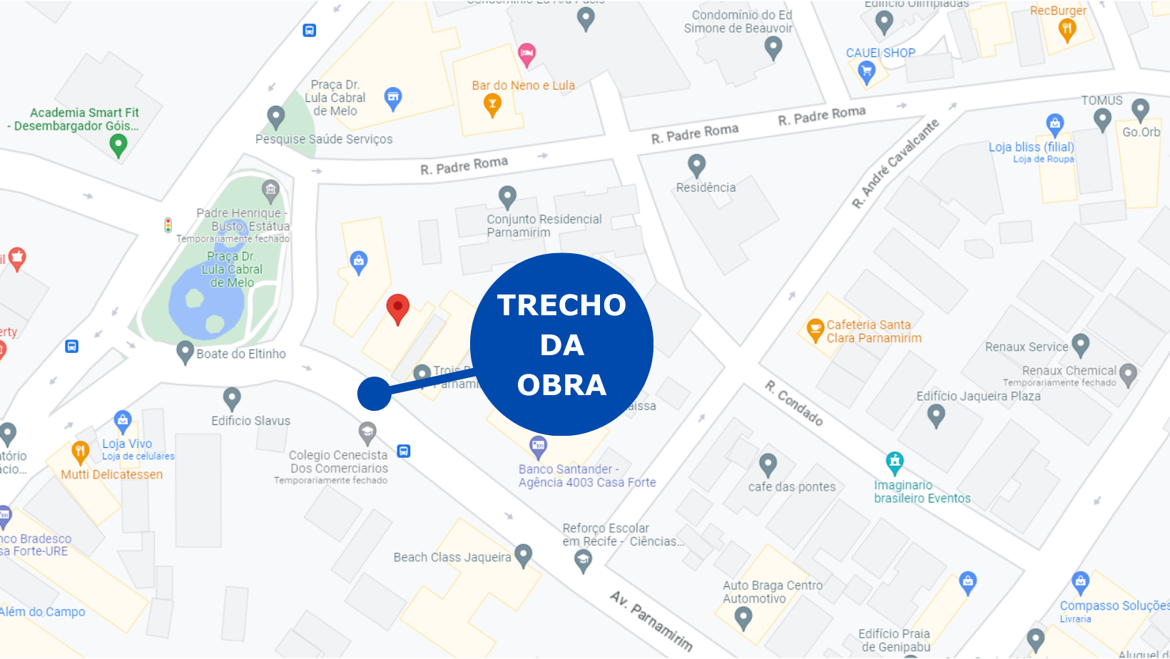 Mapa de obra - Av.Parnamirim