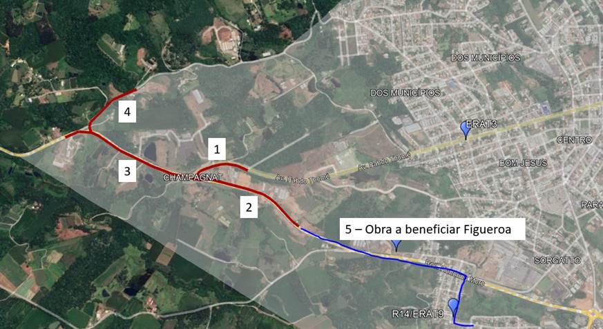mapa obra caçador